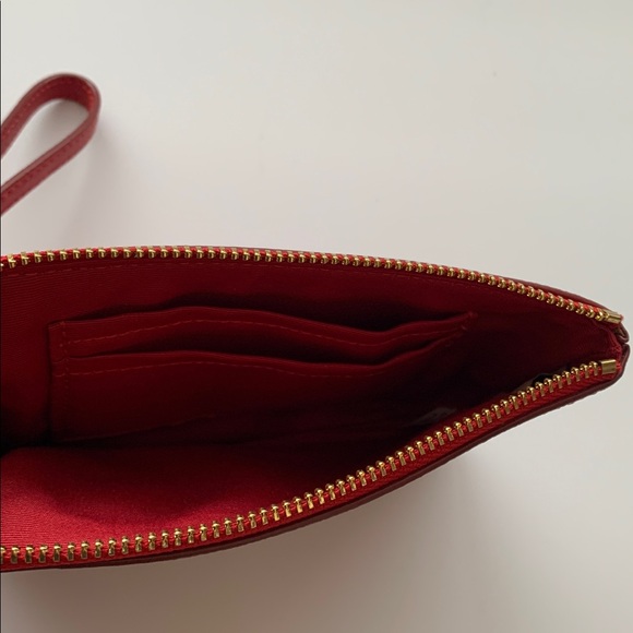 Coach Women's Red Corner Zip Wristlet - Picture 6 of 7